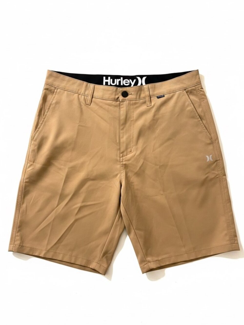 Hurley Men's Tan Khaki H2O-Dri Hybrid Stretch Chino Walk Shorts Size 34